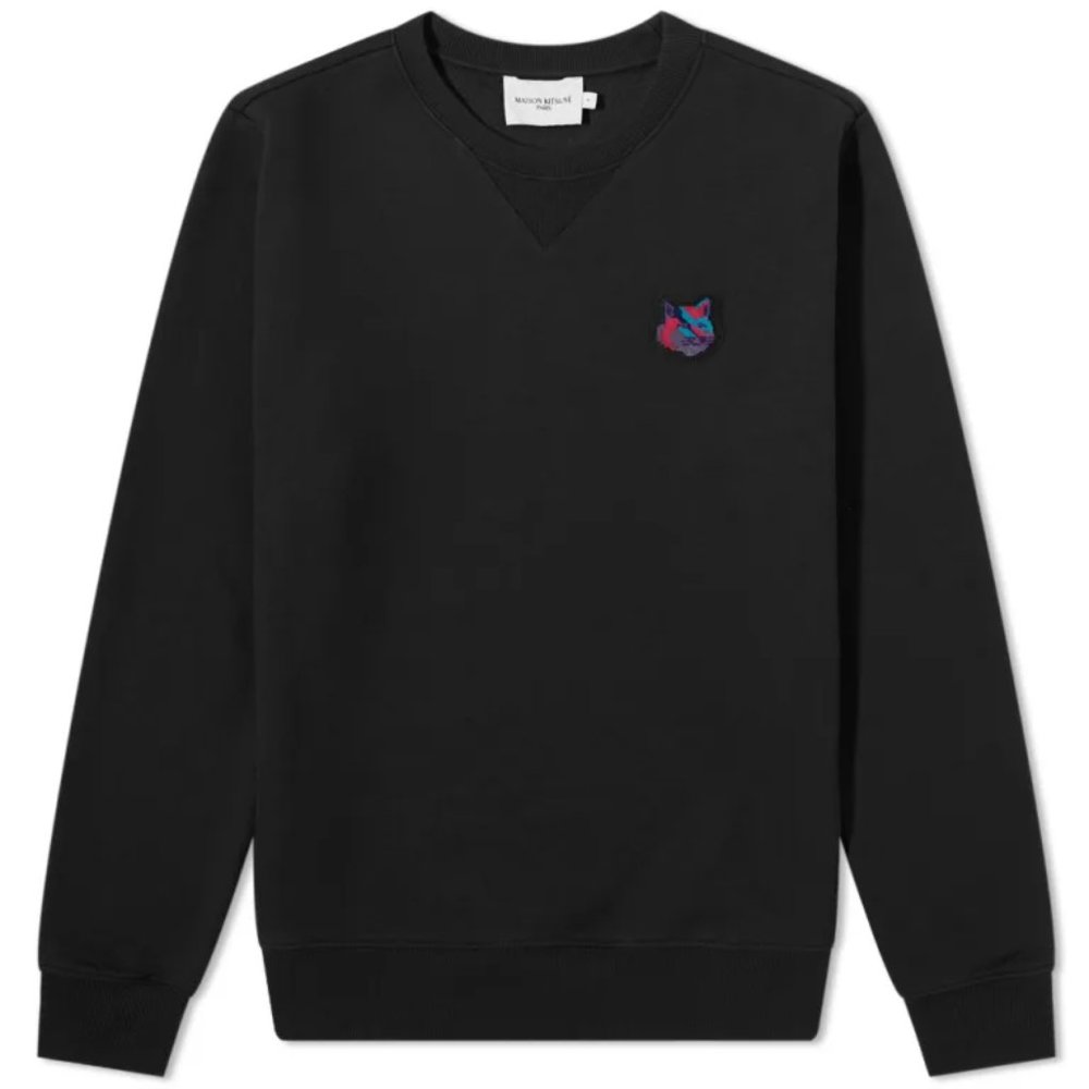 MAISON KITSUNÉ PIXEL FOX HEAD PATCH REGULAR CREW SWEAT "SIZE L"